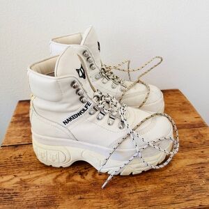 Naked Wolfe Cream Platform Shoes